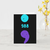 988 Suicide Prevention 988 Comma Karte (Gelbe Blume)