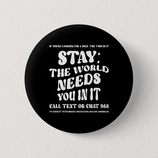 988 Suicide Prevention Awareness Broken Crayons St Button (Vorderseite)