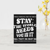 988 Suicide Prevention Awareness Broken Crayons St Karte (Gelbe Blume)