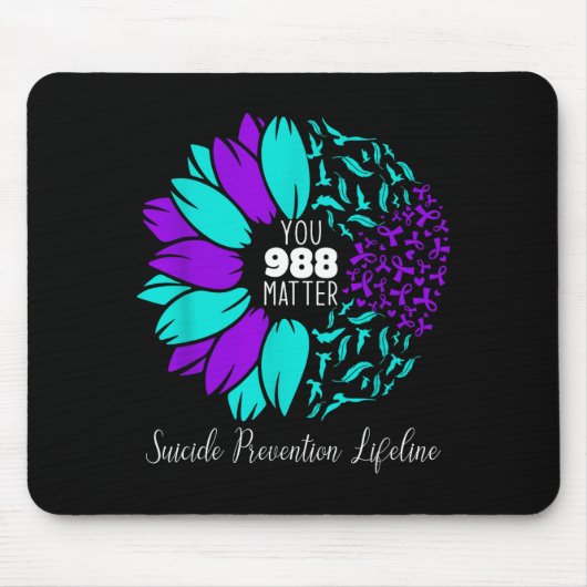 988 Suicide Prevention Awareness Semi-colon You Mousepad (Vorne)