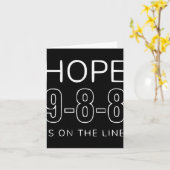 988 Suicide Prevention Crisis Lifeline 988 Karte (Gelbe Blume)