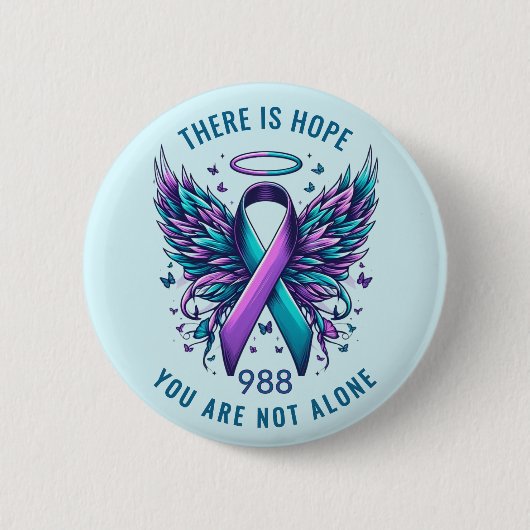 988 Suicide Prevention Hope & Awareness Gear Button (Vorderseite)