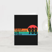 988 Suicide Prevention Lifeline 988 Awareness 988 Karte (Vorderseite)