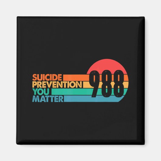 988 Suicide Prevention Lifeline 988 Awareness 988 Magnet (Vorne)