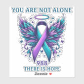 988 Suicide Prevention You Matter Ribbon Support  Aufkleber (Blatt)