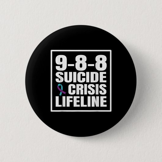 988 Suizid und Krisen Lebensader Suizidprävention Button (Vorderseite)