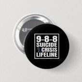 988 Suizid und Krisen Lebensader Suizidprävention Button (Vorne & Hinten)