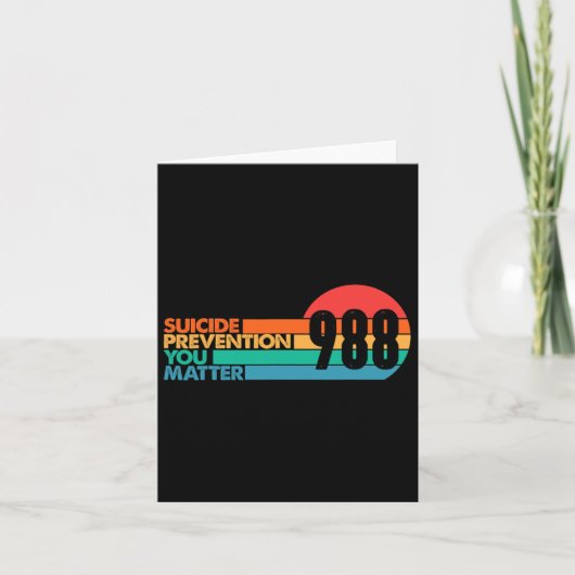 988 Suizidprävention Lifeline 988 Bewusstsein 988 Karte (Vorderseite)
