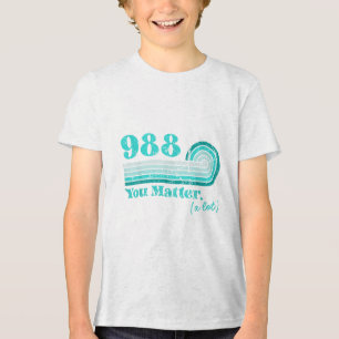 988 Suizidverhütung Mental Health Awareness Ret Tri-Blend Shirt