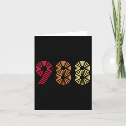 988 T-Shirt Suizidprävention Hotline Health Mental Karte (Vorderseite)