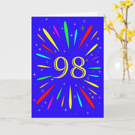 98. Birthday Explosion Card Karte (Gelbe Blume)