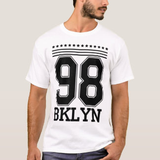 98 BKLYN Brooklyn Vintage Varsity Grafik T-Shirt