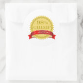 98 % Chimp - garantiert Runder Aufkleber (Tasche)