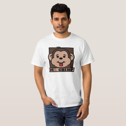 98% Chimp, Schimpanse T-Shirt (Vorne ganz)