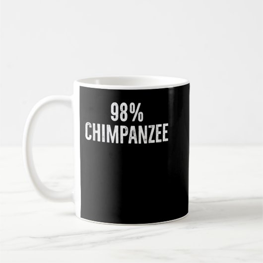 98 Chimpanzee Funny Evolution Science Distressed D Kaffeetasse (Links)