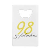 98 & Fabulous Geldbeutel Flaschenöffner (Rückseite)