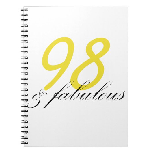 98 & Fabulous Notizblock (Vorderseite)