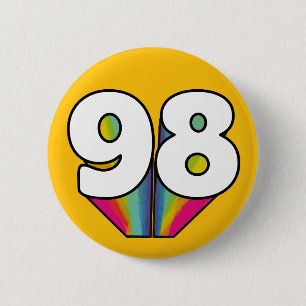 98. Geburtstag 98 Jahre alte Feier Button