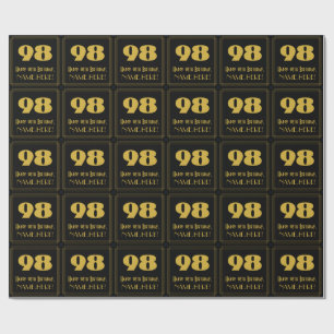 98. Geburtstag – Art Deco inspiriertes Aussehen "9 Geschenkpapier