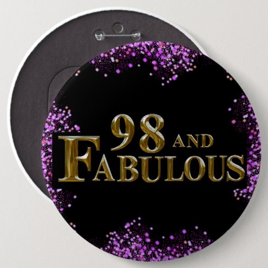 98. Geburtstag Button (Vorne & Hinten)