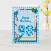98. Geburtstag mit Scrapbook-Effekt Karte (Gelbe Blume)
