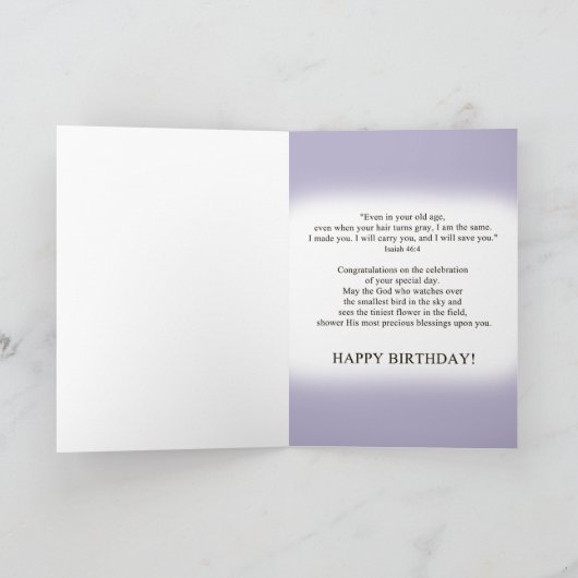 98. Geburtstag, religiös, Krokus-Blume Karte (Innenseite)