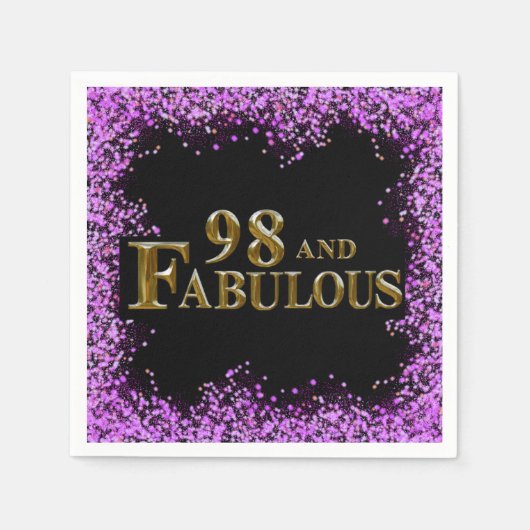 98. Geburtstag Serviette (Vorderseite)