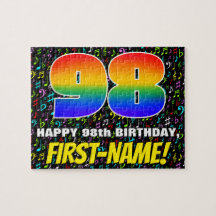 98. Geburtstag — Spaß, farbenfrohe Musiksymbole & 