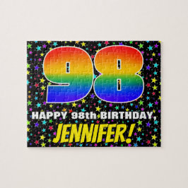 98. Geburtstag — Spaß, farbenfrohe Sternenweltenmu Puzzle