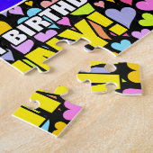 98. Geburtstag — Spaß, Liebende Herzformen + "98" Puzzle (Seite)