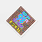 98. Geburtstag ~ Spaß, Urban Graffiti Inspiriert L Serviette (Ecke)