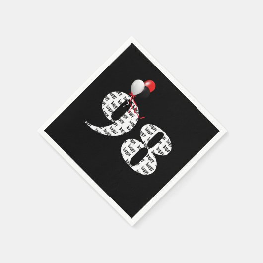 98. Geburtstagsballons Serviette (Ecke)