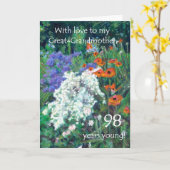 98. Geburtstagskarte für Großmutter - Garten Karte (Gelbe Blume)