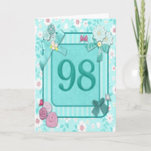 98. Geburtstagskarte mit Blume Karte