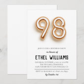98. Geburtstagsparty Einladung (Vorne/Hinten)