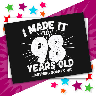 98 Jahre alt Sarcastic Meme Funny 98. Geburtstag Postkarte