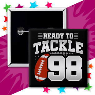 98-jähriges Tackle Football Party 98. Geburtstag Button