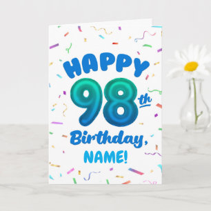 98. Luftballon-Nummer Benutzerdefinierter Name Geb Karte