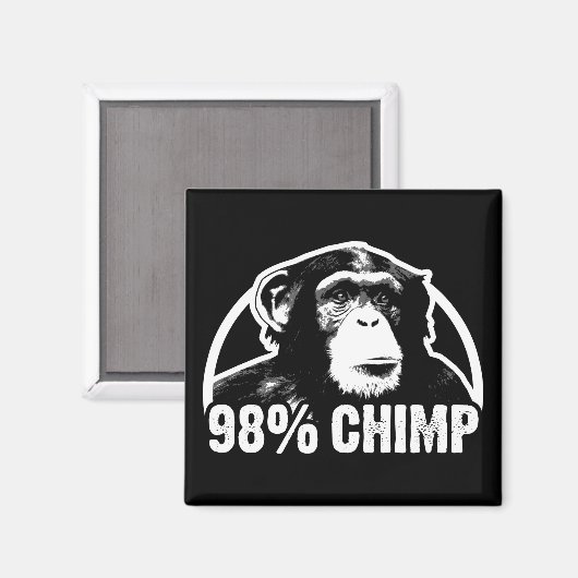 98 Prozent Chimp Magnet (Vorderseite/Rückseite)