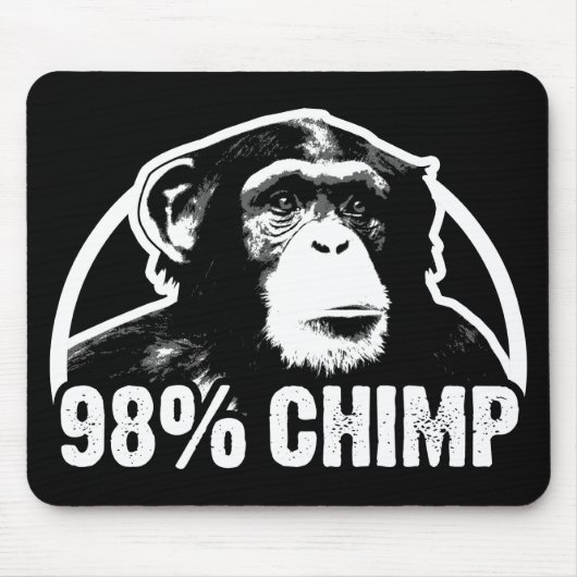 98 Prozent-Schimpanse Mousepad (Vorne)