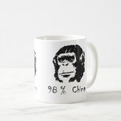 98 Prozent-Schimpanse-Tasse Kaffeetasse (VorderseiteRechts)