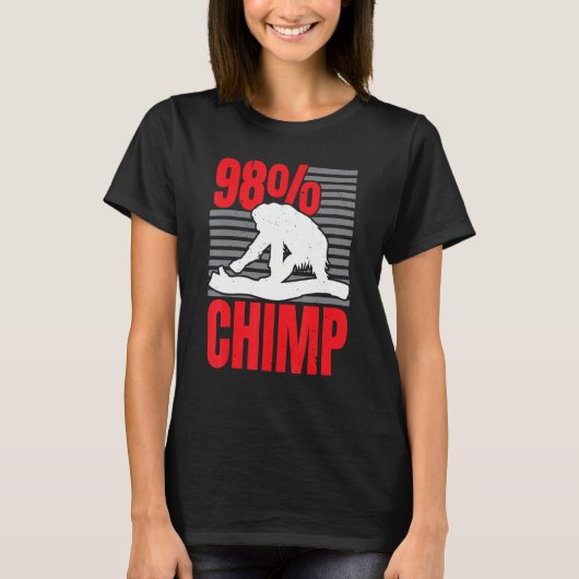 98 Schimpanse Affe   Schimpanse Schimpansen Flüste T-Shirt (Vorderseite)