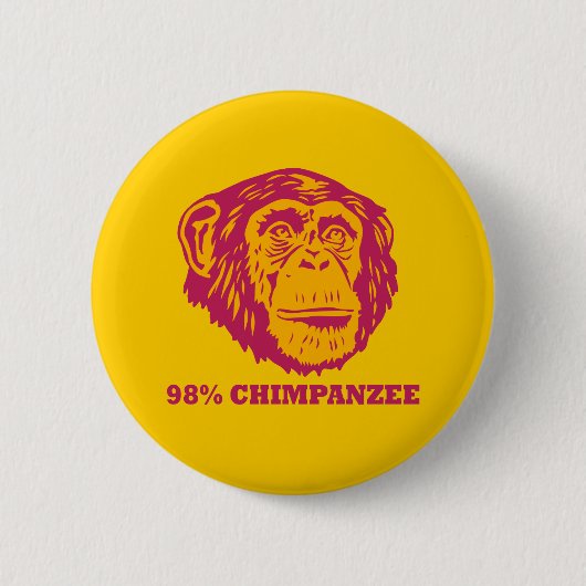 98% Schimpanse Button (Vorderseite)