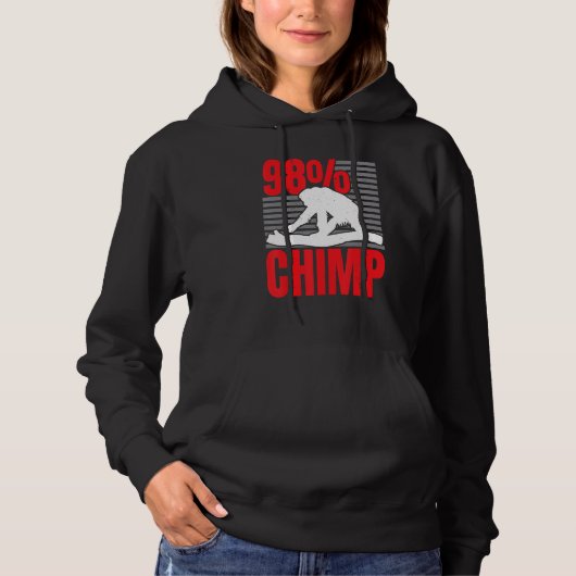 98 Schimpansen-Affe Schimpansen-Flüsterer Hoodie (Vorderseite)
