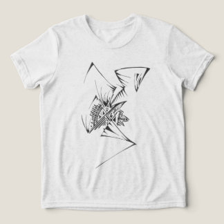 98 Schwarz-Weiß-Abstrakt-Tribal-Tattoo-Kunst Tri-Blend Shirt