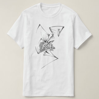 98 Schwarz-Weiß-Abstraktes Stammes-Tattoo-Kunstwer T-Shirt