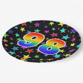 98. Veranstaltung: Bold, Fun, Colorful Rainbow 98 Pappteller (Schrägansicht)