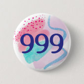 999 Angel Number Spiritual Rebirth Manifestation Button (Vorderseite)