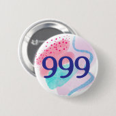 999 Angel Number Spiritual Rebirth Manifestation Button (Vorne & Hinten)