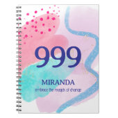 999 Angel Number Spiritual Rebirth Manifestation Notizblock (Vorderseite)